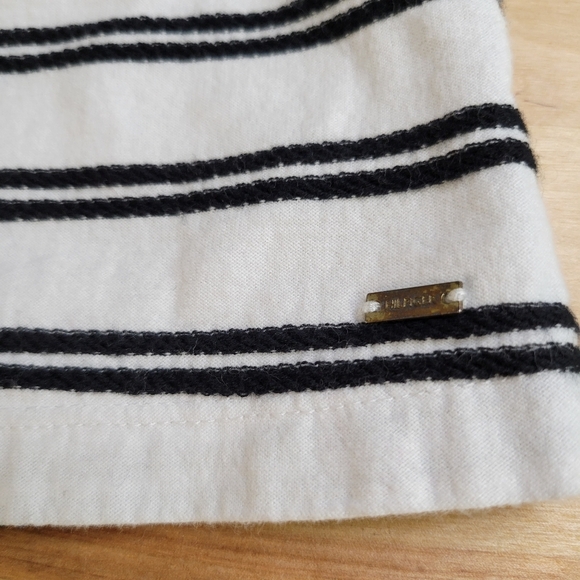 Tommy Hilfiger Black And White  Striped Summer 100% Cotton Jersey Dress Size 6 - Picture 6 of 15